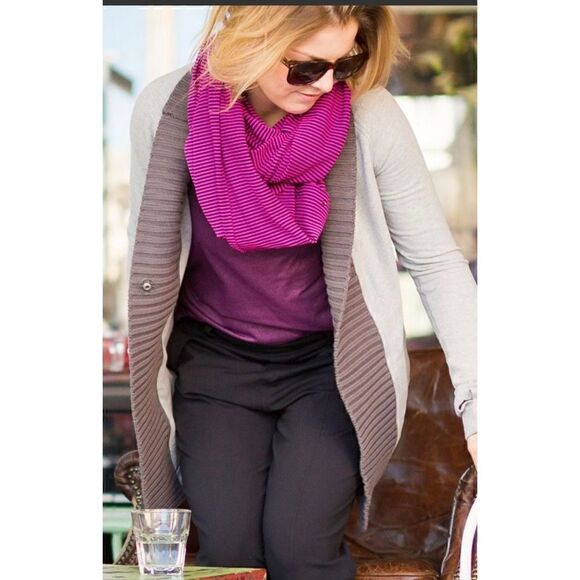 Lululemon Vinyasa Scarf Wrap Convertible Pink Stripe - Picture 2 of 6